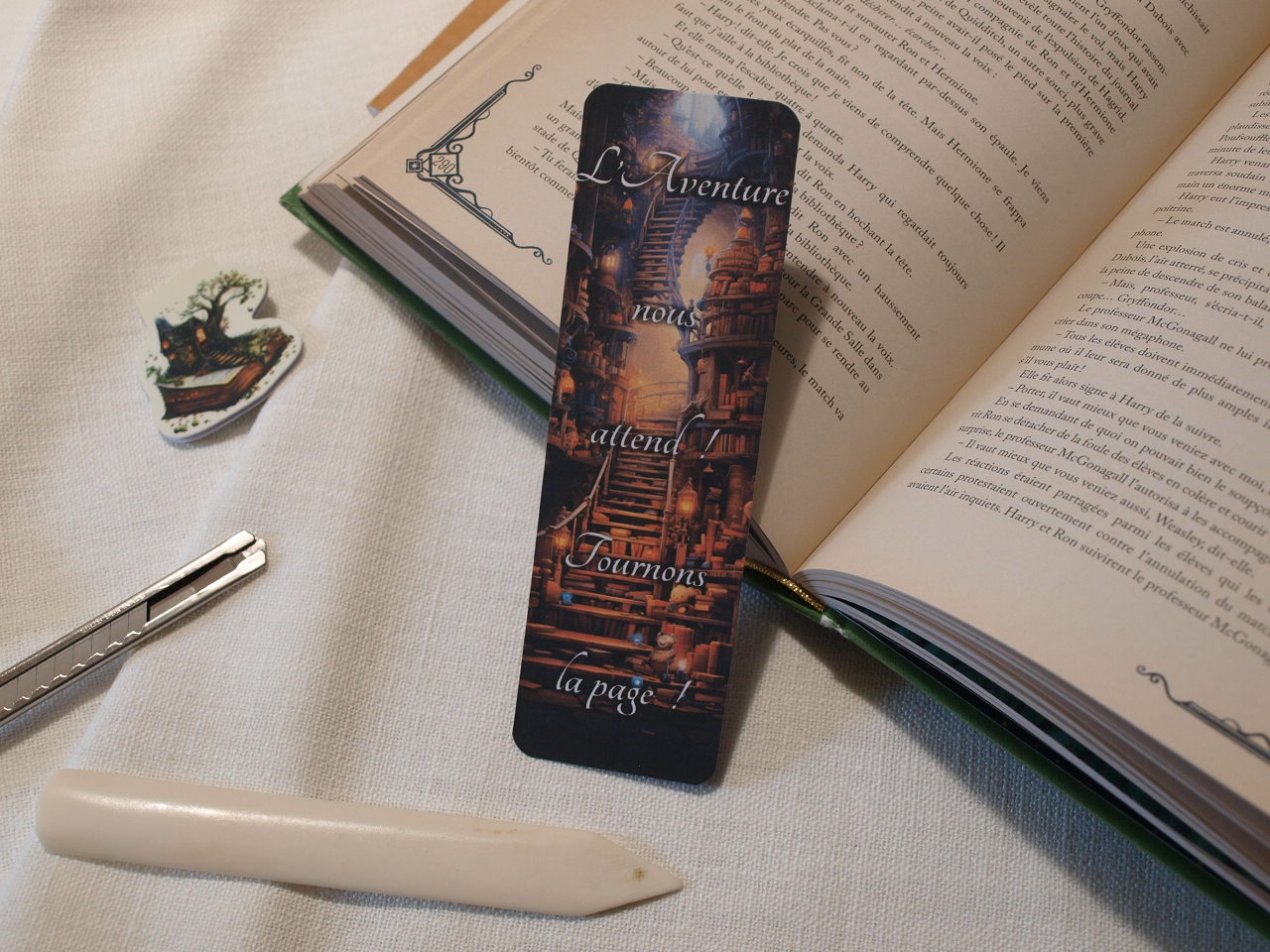 Marque-pages 5x16 - Bibliothèque fantaisie – Image 11