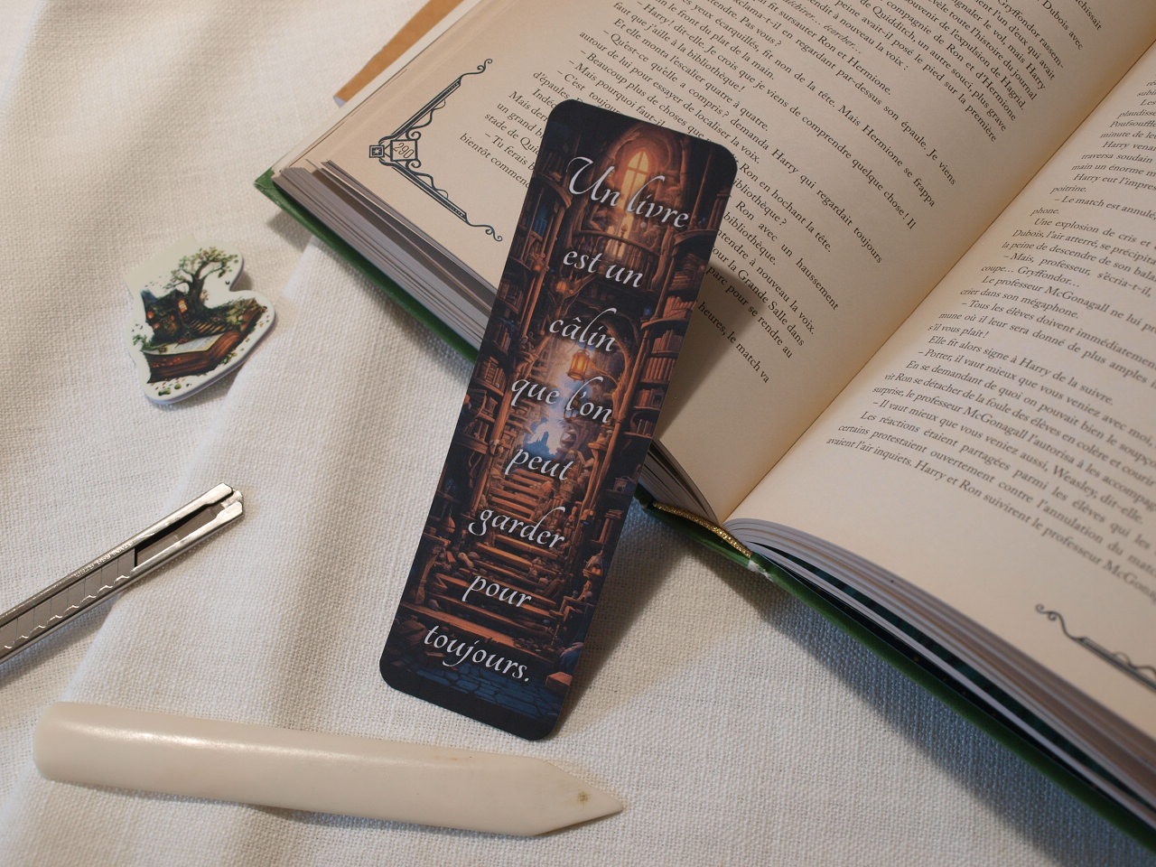 Marque-pages 5x16 - Bibliothèque fantaisie – Image 9