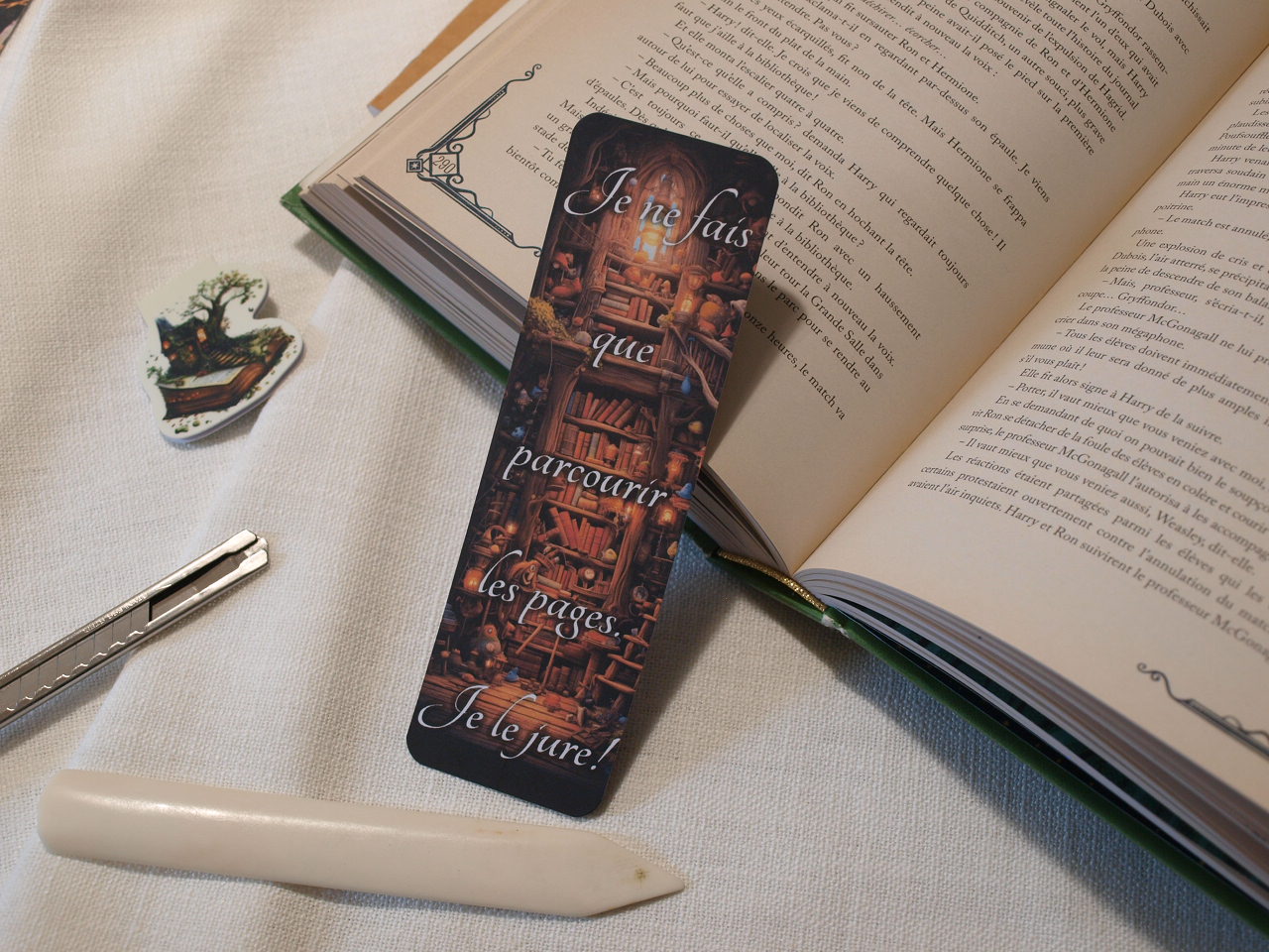 Marque-pages 5x16 - Bibliothèque fantaisie – Image 8