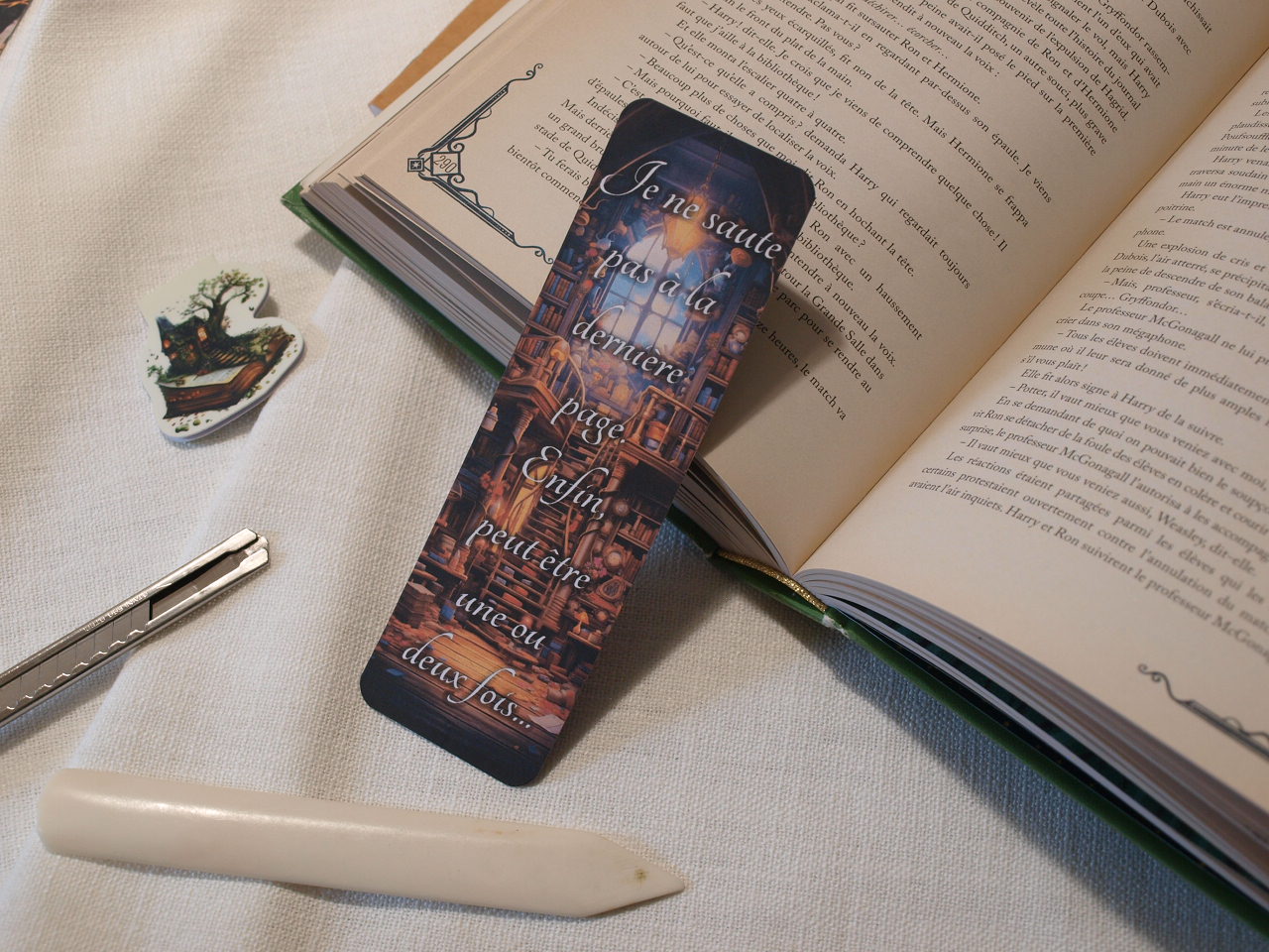 Marque-pages 5x16 - Bibliothèque fantaisie – Image 7