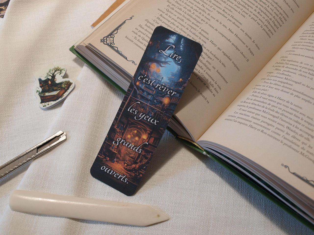 Marque-pages 5x16 - Bibliothèque fantaisie – Image 6