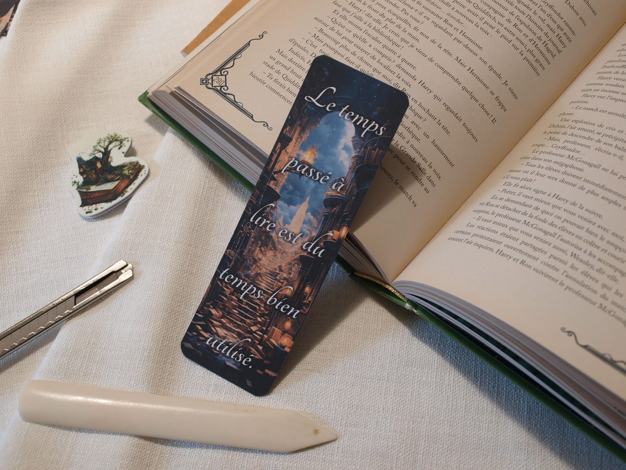 Marque-pages 5x16 - Bibliothèque fantaisie – Image 3