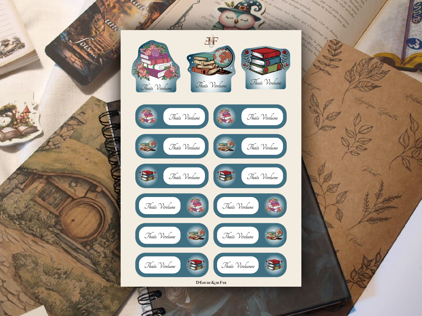 Planche de Stickers nominatifs - Personnalisable - Ma PAL